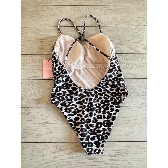 Juicy Couture Women's Studded High Cut One Piece Swimsuit Size LAnimal Print - Picture 3 of 5